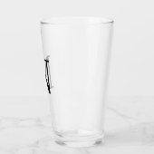 モノグラムモダンイニシャルビールグラス タンブラーグラス (左)