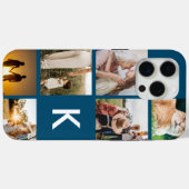 モノグラムモダンイニシャルフォトコラージュ Case-Mate iPhoneケース (裏面 (横))