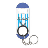 モノグラムモダンイニシャルプロフェッショナルプレーンシンプル キーホルダー栓抜き (裏面)