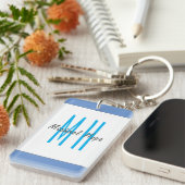 モノグラムモダンイニシャルプロフェッショナルプレーンシンプル キーホルダー (正面右)