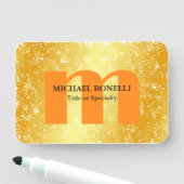 モノグラムモダンイニシャルプロフェッショナル金ゴールド色 名札 (インサイチュ)