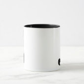 モノグラムモダンイニシャルレターJ白黒 マグカップ (中央)