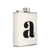 モノグラムモダンイニシャルレタ結婚ーの白はっきりした色 フラスク (右)