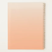 モノグラムモダンイニシャル名ピーチグラデーション プランナー手帳 (裏面)