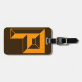 モノグラムモダンイニシャル文字P ラゲッジタグ (正面横)