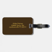 モノグラムモダンイニシャル文字P ラゲッジタグ (裏面横)