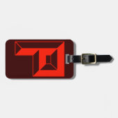 モノグラムモダンイニシャル文字P ラゲッジタグ (正面横)