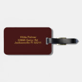 モノグラムモダンイニシャル文字P ラゲッジタグ (裏面横)