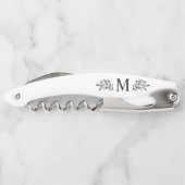 モノグラムモダンイニシャル素朴植物学 ソムリエナイフ (裏面)