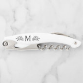 モノグラムモダンイニシャル素朴植物学 ソムリエナイフ (正面)