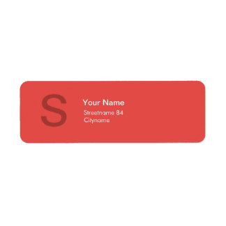 モノグラムモダンイニシャル赤 ラベル