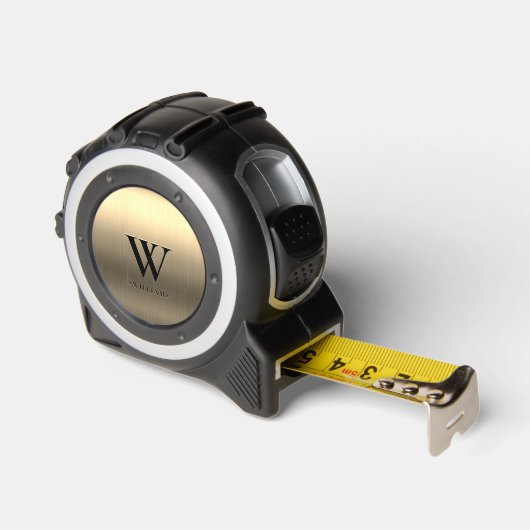 モノグラムモダンイニシャル金エレガント属金ゴールド メジャー (傾斜)