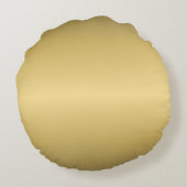 モノグラムモダンイニシャル金ゴールド手紙とターコイズ ラウンドクッション (裏面)