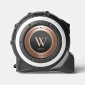 モノグラムモダンイニシャル銅ロセゴールドおもしろい メジャー (正面)