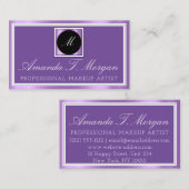 モノグラムモダンイベントプランナー枠パープルVIP 名刺 (正面/裏面)