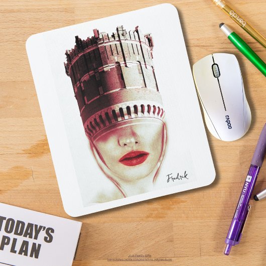 モノグラムモダンイマジネユニークーションコラージュのアートワーク マウスパッド