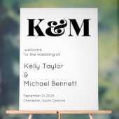 モノグラムモダンウェルカム – ステートメはっきりしたント アクリルサイン (ニュートラル)