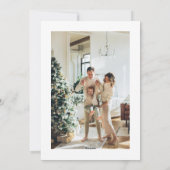 モノグラムモダンウォーターカラークリスマスリース写真 シーズンカード (裏面)