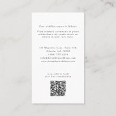 モノグラムモダンエレガントなウェディングプランナー写真 名刺 (裏面)