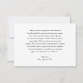 モノグラムモダンエレガントな結婚式 サンキューカード (裏面)