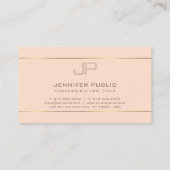 モノグラムモダンエレガントデザイントレンディープレインラグジュアリー 名刺 (裏面)