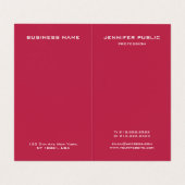 モノグラムモダンエレガントトレンドカラービバマゼンタ 名刺 (内部フラット)