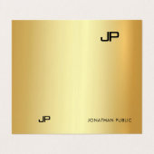 モノグラムモダンエレガントプロフェッショナルグラマー金ゴールド 名刺 (外部フラット)