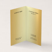 モノグラムモダンエレガントプロフェッショナルグラマー金ゴールド 名刺 (内部)