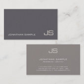 モノグラムモダンエレガントプロフェッショナルテンプレートリュックス 名刺 (正面/裏面)