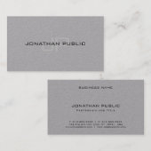 モノグラムモダンエレガントミニマルテンプレートラグジュアリー 名刺 (正面/裏面)