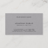 モノグラムモダンエレガントミニマルテンプレートラグジュアリー 名刺 (裏面)