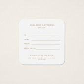 モノグラムモダンエレガント赤面ピンク金ゴールドギフトカード (裏面)