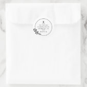 モノグラムモダンオリーブ枝差出人住所 ラウンドシール (バッグ)