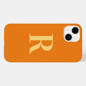 モノグラムモダンオレンジ Case-Mate iPhoneケース (裏面 (横))