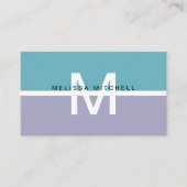 モノグラムモダンカラーブロック 名刺 (正面)