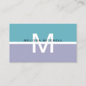 モノグラムモダンカラーブロック 名刺 (正面)
