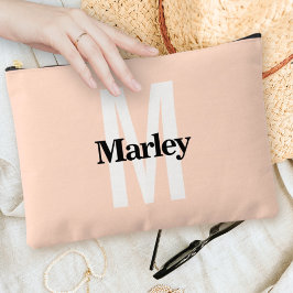 モノグラムモダンキュイはっきりした赤面ピンクシック アクセサリーポーチ