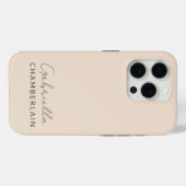 モノグラムモダンクミニマルクリーム Case-Mate iPhoneケース (裏面 (横))