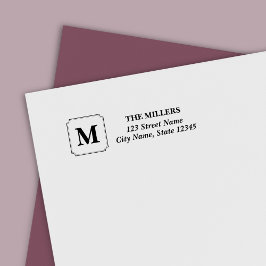 モノグラムモダンクラシックファミリ名アドレス セルフインキングスタンプ