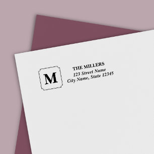 モノグラムモダンクラシックファミリ名アドレス セルフインキングスタンプ