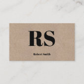 モノグラムモダンクラフト紙スタイル 名刺 (正面)