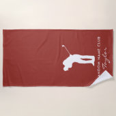 モノグラムモダンクラブハウスネームカスタム ビーチタオル (正面)