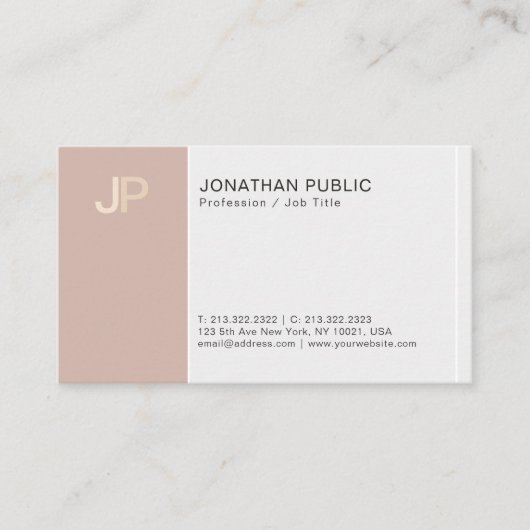 モノグラムモダンクリエイティブベエエレガントージ調和 名刺 (正面)