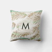 モノグラムモダンクリスマスツリー離れの装飾用クッション クッション (裏面)