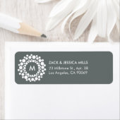 モノグラムモダンクリスマス差出人住所ラベル ラベル (インサイチュ)