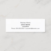 モノグラムモダングエレガントレイ金ゴールドコンサルタフェイクント スキニー名刺 (裏面)