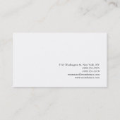 モノグラムモダングスタイリッシュレーホワイトヘアードレッサー 名刺 (裏面)