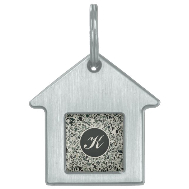 モノグラムモダングリーンテラッツォ ペットネームタグ (正面)