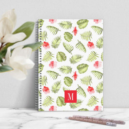 モノグラムモダングリーンパーム葉ズ ノートブック