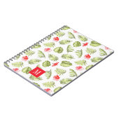 モノグラムモダングリーンパーム葉ズ ノートブック (左側)